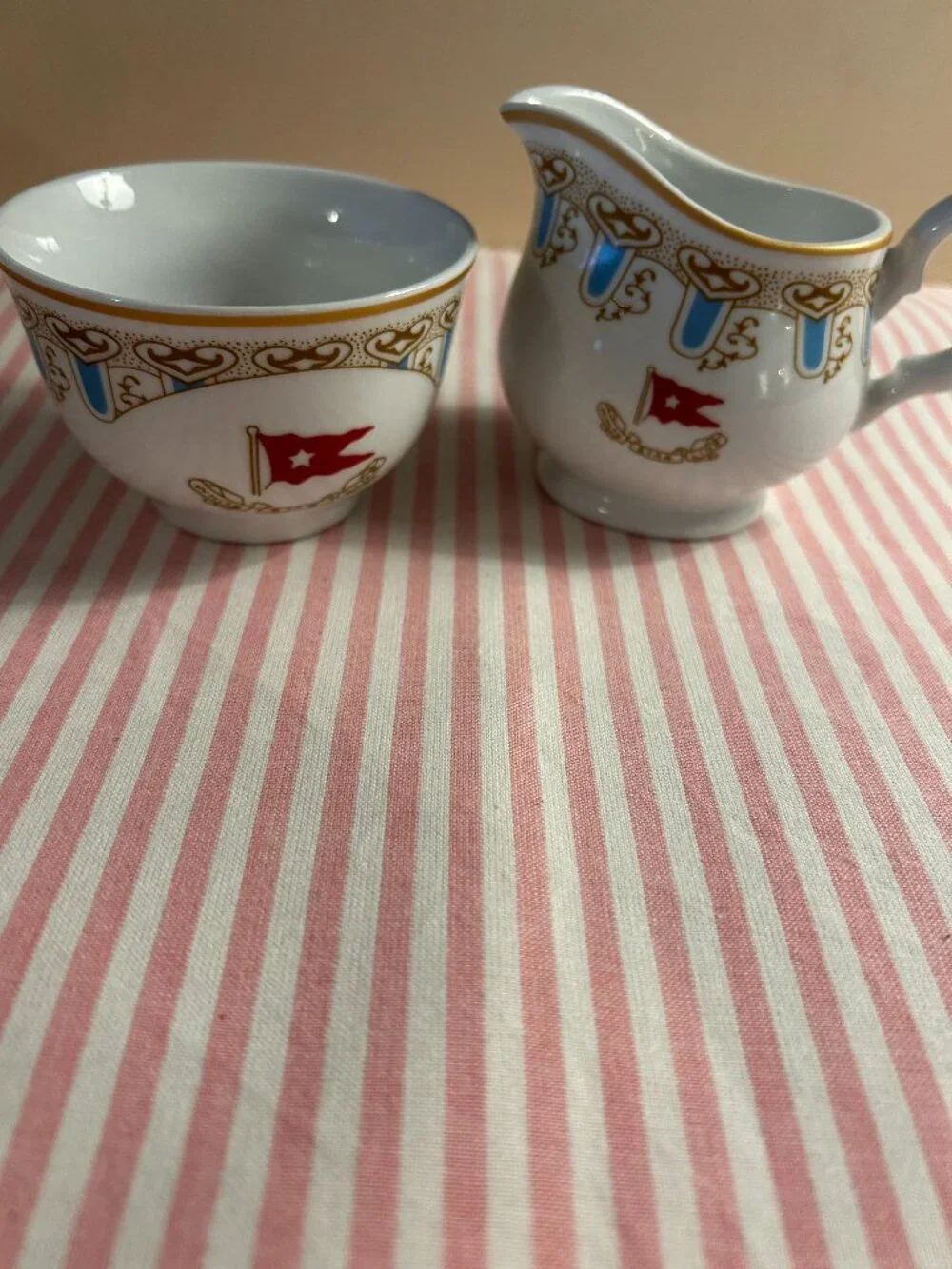 Titanic Reproduction Sugar and Creamer Set